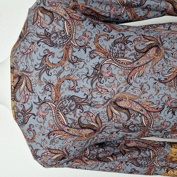 One World Fairycore Whimsigoth Y2K Bell Sleeve Multicolor Blouse Size S - Picture 8 of 15